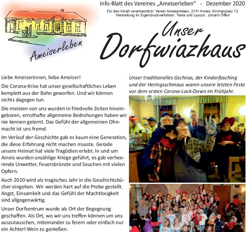 Unser Dorfwiazhaus - Jahresrückblick
