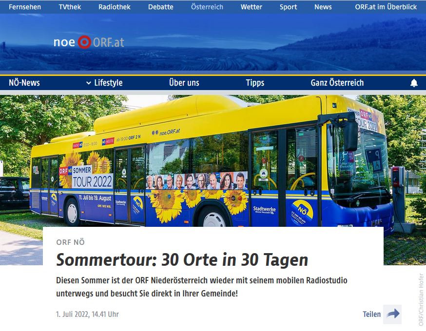 ORF NÖ Sommertour in Ameis: Die Vorbereitungen laufen